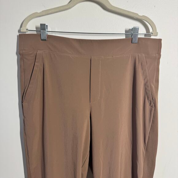 Athleta Brooklyn Ankle Mid Rise Pant Women 14 Brown Zip Pocket Business Casual - Picture 4 of 9